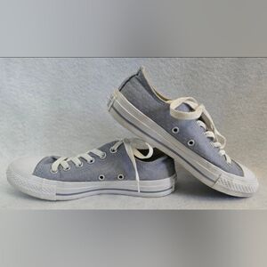 Converse Chuck Taylor All Star Low Top, Light Blue Brushed Twill, Size 7